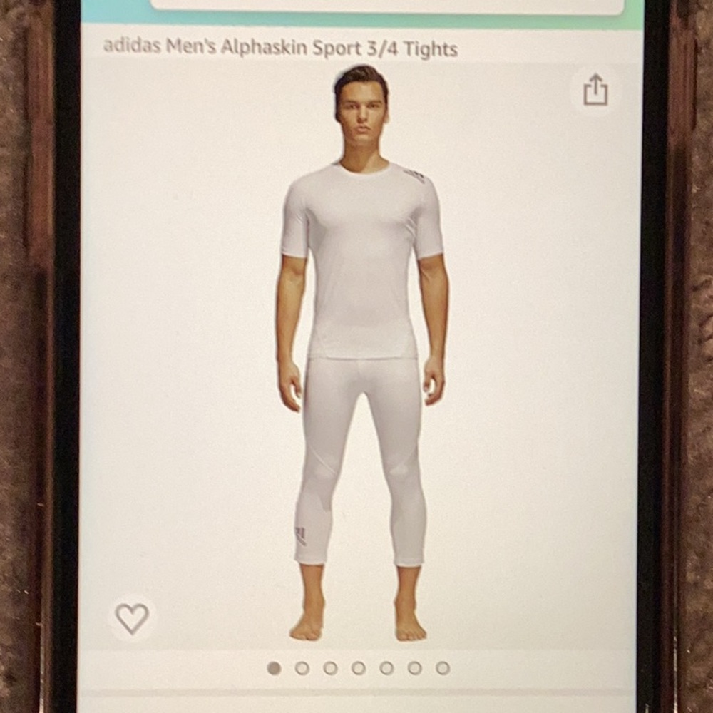 adidas White Men's Alphaskin Sport 3/4 Tights